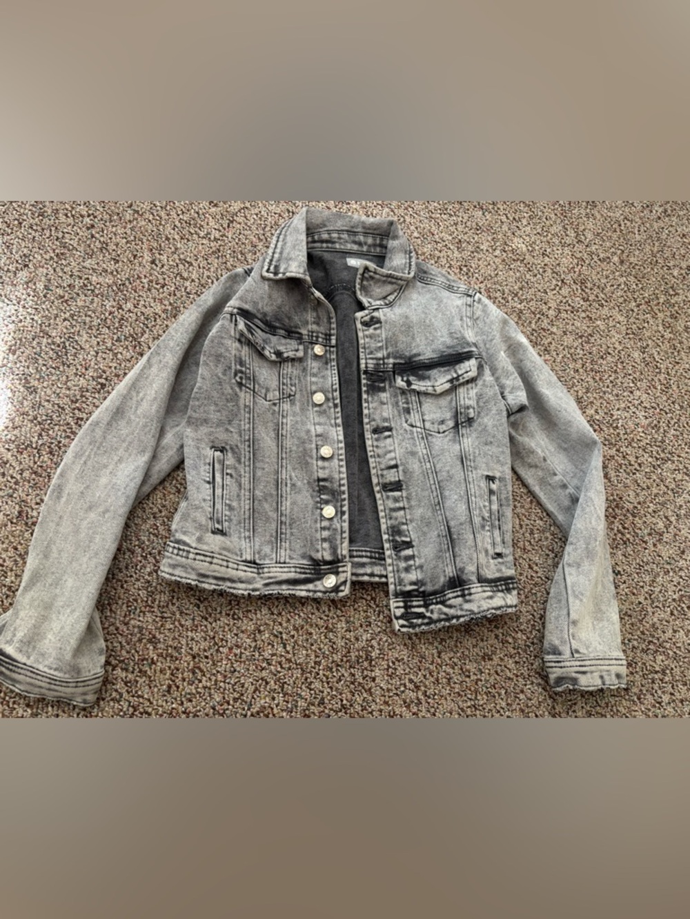 Girls Tractr grey denim jacket (L)